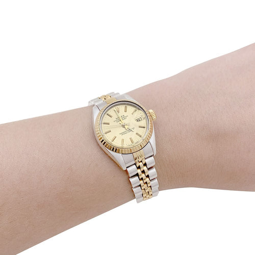 Montre Montre Rolex, "Oyster Perpetual Datejust", or jaune et acier. 58 Facettes 33840