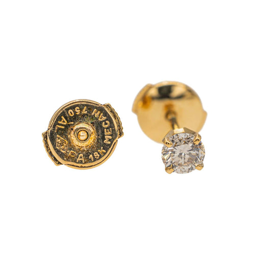 Boucles d'oreilles Boucles d'oreilles Puces Or jaune Diamant 58 Facettes 2905296CN