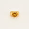 Bague coeur or jaune topaze 58 Facettes