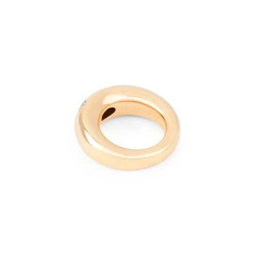 Bague 51.5 Bague jonc de la Maison Chaumet ornée de diamants 58 Facettes 1