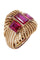 Bague 53 BAGUE COCKTAIL RUBIS ANNÉES 60' 58 Facettes 089921