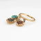 Bague 50.25 Bague de charme vintage des années 60 Turquoise Rubis Grenat 58 Facettes G13468