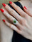 Bague 50 BAGUE ANCIENNE PÉRIDOT ET DIAMANTS 58 Facettes 086451