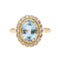 Bague 55 Bague Pompadour Or rose Aigue Marine 58 Facettes 3357371CN
