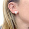 Boucles d'oreilles Puces d'oreilles or, perles, diamants. 58 Facettes 34073