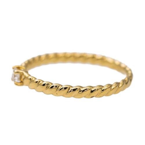 Bague 54.5 Bague Solitaire Or jaune Diamant 58 Facettes 2899070CN