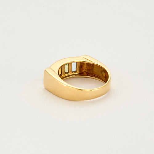 Bague 51,5 Bague or jaune, aigue marine, péridot, citrine, améthyste 58 Facettes RAM26392