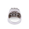 Bague 54 Bague chevalière Vintage Rectangulaire Or Gris Diamants 58 Facettes 1