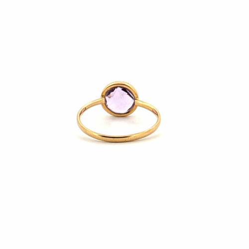 Bague 54 Solitaire Or Jaune & Améthyste 58 Facettes 60-GS35806