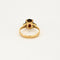 Bague 50 Bague or jaune, grenat pyrope et diamants 58 Facettes ANG0518