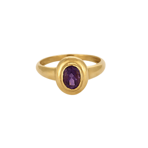Bague 56 Bague en or jaune et améthyste 58 Facettes AUX1333X3