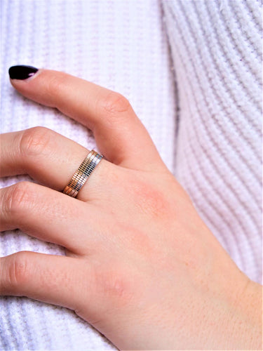 Bague 53 Bague Alliance  Or rose, Or blanc 58 Facettes 2216817CN