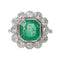 Bague 58 Bague Platine Emeraude 58 Facettes 3393671CN