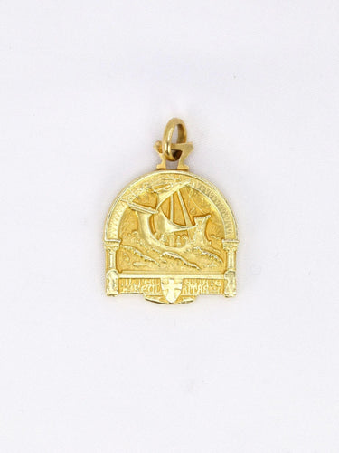Pendentif Médaille Saint-Georges terrassant le dragon or jaune 58 Facettes 1090.6