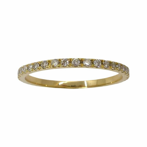Bague 59 Alliance tour complet or et diamants 0,57 ct 58 Facettes