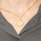 Pendentif AUGIS - Médaille or jaune, rubis de synthèse et diamants 58 Facettes PER0123