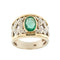 Bague Bague avec émeraude et diamants 58 Facettes 36072