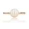 Bague 54 Solitaire perle de culture or jaune 58 Facettes 23-337