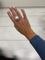 Bague 54 Bague rétro en or blanc avec perle des mers du Sud et diamant 58 Facettes