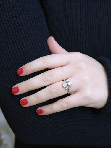 Bague 56 Bague toi et moi or diamants 58 Facettes J187