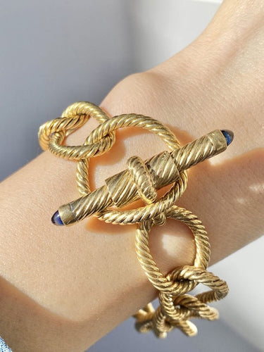 Bracelet Bracelet en or jaune 18k saphirs 58 Facettes