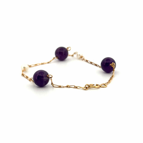 Bracelet Bracelet Or jaune et améthyste 58 Facettes BRA-GS34788-2
