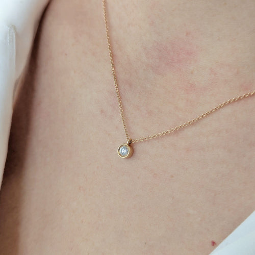 Collier Collier or rose et diamant 58 Facettes 32169