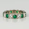 Bague 56 Alliance diamants émeraudes 58 Facettes 15-378-56