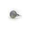 Bague en or 18 carats des années 1950 représentant un homme dans la lune, sculptée dans une pierre de lune et ornée de diamants.