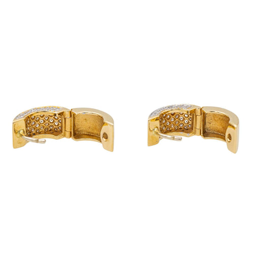 Boucles d'oreilles Boucles d'oreilles Créoles Or jaune Diamant 58 Facettes 3292289CN
