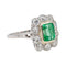 Bague 55 Bague Pompadour Platine Emeraude, Diamant 58 Facettes 3497501CN