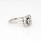Bague 53.5 Bague vintage carrée en or blanc avec diamants taille mixte 58 Facettes G13688
