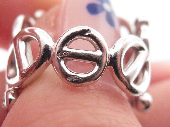 Bague 51 bague HERMES chaine d'ancre or blanc diamants 58 Facettes 262320