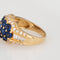 Bague 53.5 Bague vintage en or jaune avec saphir cabochon et diamant 58 Facettes G14083