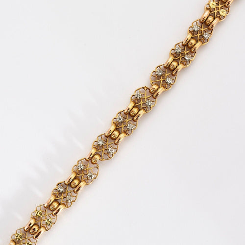 Bracelet Bracelet or rose et diamants 58 Facettes AB19