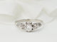 Bague 53.5 Bague solitaire en or blanc et platine, diamant 0,23ct 58 Facettes 33120