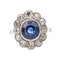 Bague 56 Bague Marguerite Or blanc Saphir 58 Facettes 3312180CN