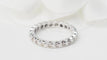 Bague 51 Alliance américaine en or blanc et diamants 0,22ct 58 Facettes 30430