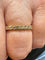 Bague 55 Demi alliance en diamants or jaune 58 Facettes