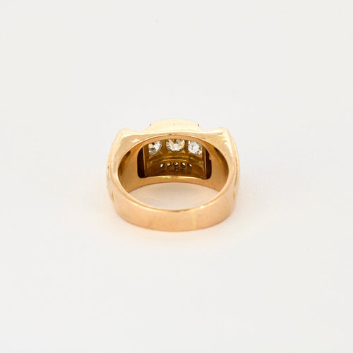 Bague 55.5 Bague Tank en or jaune et diamants. 58 Facettes