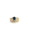 Bague Bague en or jaune, saphir et diamants 58 Facettes UN0143