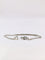 Collier Bracelet chaîne gourmette or blanc diamants 0,6 ct 58 Facettes J293