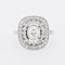 Bague 45.5 Bague de Fiançailles Style Art Déco Double Halo, Platine et Diamants 58 Facettes 346