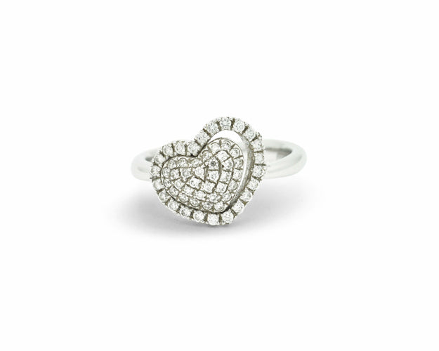 Bague Bague coeur King Charles avec diamants 58 Facettes