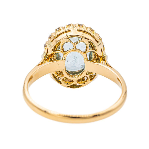 Bague 55 Bague Pompadour Or rose Aigue Marine 58 Facettes 3357371CN