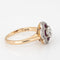 Bague 50.5 Bague de fiançailles ancienne de style édouardien, sertie d'un diamant et d'un rubis, en or 14 carats et platine, taille 5,5. 58 Facettes G14142