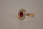 Bague Vintage yellow gold ruby ring 58 Facettes
