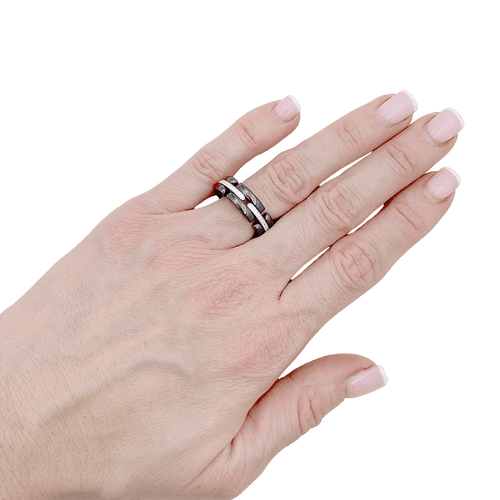Bague 55 Bague Chanel, "Ultra", céramique, or blanc et diamants. 58 Facettes 34182