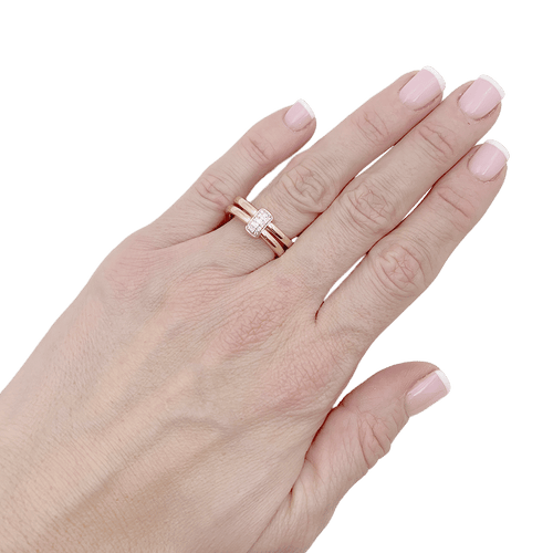 Bague 52 Bague Pomellato, "Together", or rose, diamants. 58 Facettes 34123
