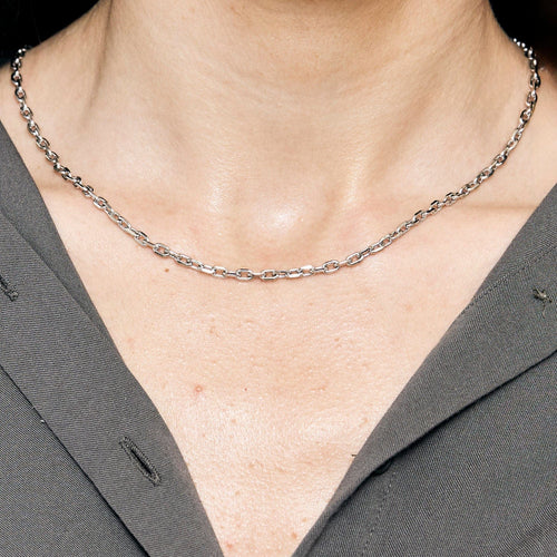 Collier Chaine or gris 58 Facettes SAI0483